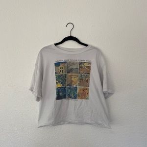 Oversized Cropped Van Gogh T-Shirt